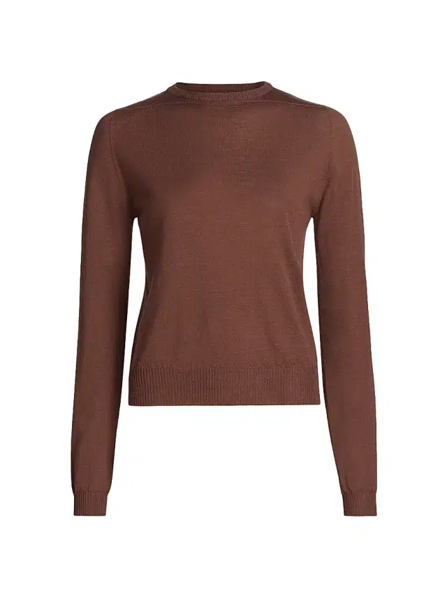 Rick Owens Women's Biker Wool Crewneck Sweater - Throat
