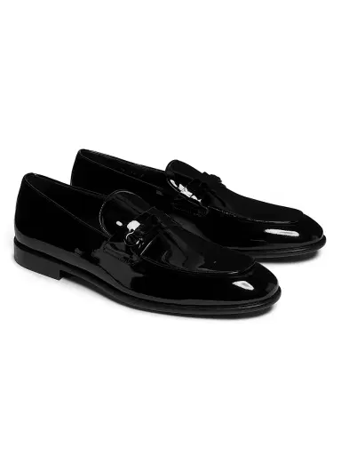 Ferragamo Men's Desio Patent Leather Loafers - Nero - Size 11 | Thumbnail 2 Ferragamo Men's Desio Patent Leather Loafers - Nero - Size 11 | Thumbnail 2