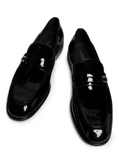 Ferragamo Men's Desio Patent Leather Loafers - Nero - Size 11 | Thumbnail 4 Ferragamo Men's Desio Patent Leather Loafers - Nero - Size 11 | Thumbnail 4