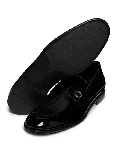 Ferragamo Men's Desio Patent Leather Loafers - Nero - Size 11 | Thumbnail 6 Ferragamo Men's Desio Patent Leather Loafers - Nero - Size 11 | Thumbnail 6