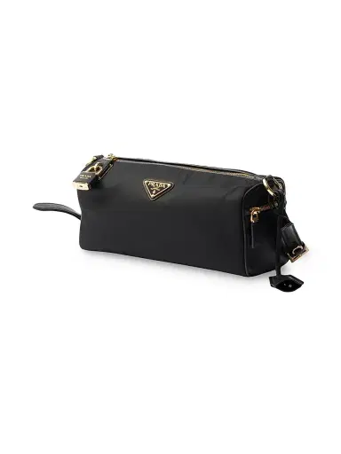 Prada Women's  Re-Nylon and Leather Shoulder Bag - Black | Thumbnail 2