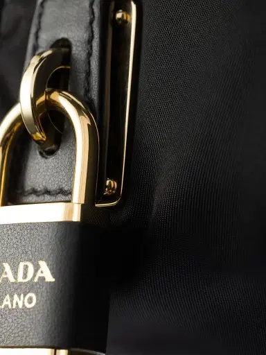Prada Women's  Re-Nylon and Leather Shoulder Bag - Black | Thumbnail 5