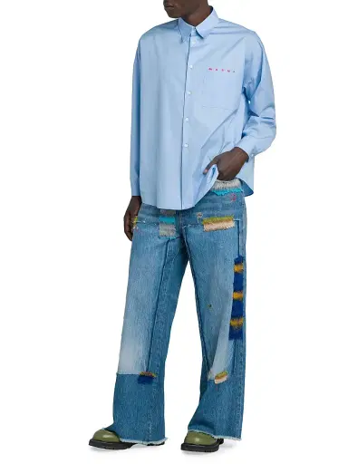 Marni Men's Logo Poplin Button-Up Shirt | Thumbnail 2