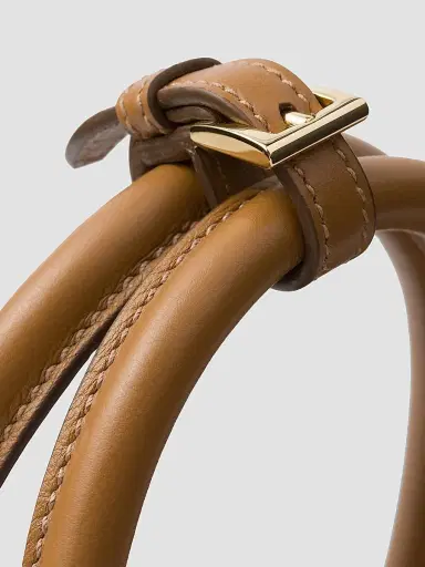 Prada Women's Buckle Large Leather Top Handle Bag with Belt - Brown | Thumbnail 7