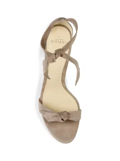 Alexandre Birman Women's Clarita Bow Suede Sandals - Cameo - Size 12 | Thumbnail 5 Alexandre Birman Women's Clarita Bow Suede Sandals - Cameo - Size 12 | Thumbnail 5