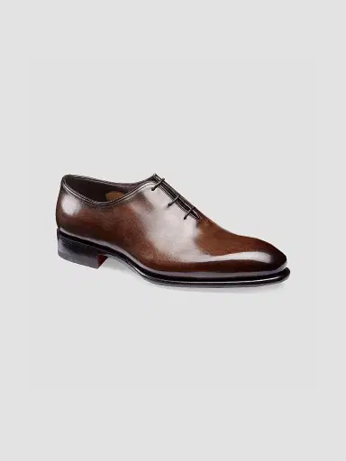 Santoni Men's Polished Leather Wholecut Oxfords | Thumbnail 2