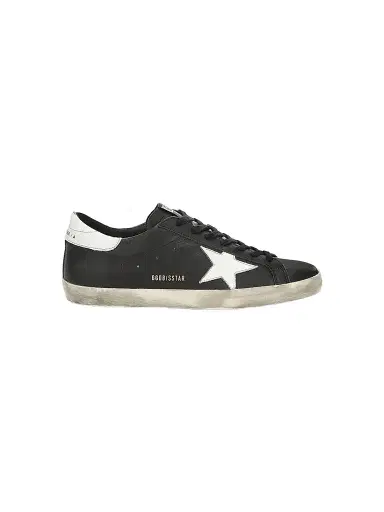 Golden Goose Men's Super-Star Leather Sneakers - Black White | Thumbnail 1 Golden Goose Men's Super-Star Leather Sneakers - Black White | Thumbnail 1