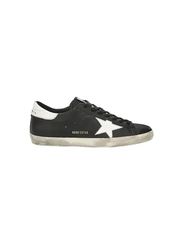 Men's Super-Star Leather Sneakers - Black White