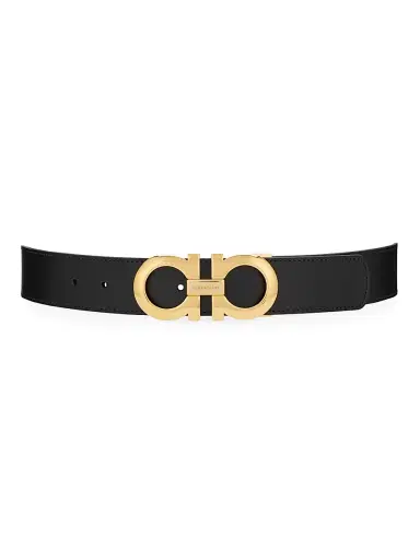 Ferragamo Men's Gancini Buckle Adjustable Cut-to-Size Reversible Belt - Nero Hickory - Size 46 | Thumbnail 4 Ferragamo Men's Gancini Buckle Adjustable Cut-to-Size Reversible Belt - Nero Hickory - Size 46 | Thumbnail 4