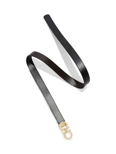 Ferragamo Men's Gancini Buckle Adjustable Cut-to-Size Reversible Belt - Nero Hickory - Size 46 | Thumbnail 5 Ferragamo Men's Gancini Buckle Adjustable Cut-to-Size Reversible Belt - Nero Hickory - Size 46 | Thumbnail 5