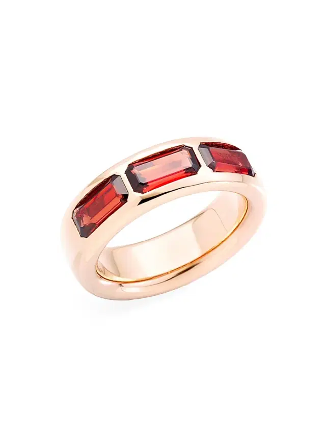 Women's Iconica 18K Rose Gold & Garnet Ring - Rose Gold