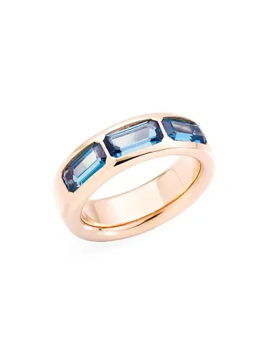 Pomellato Women's Iconica 18K Rose Gold & London Blue Topaz Ring - Rose Gold | Thumbnail 1