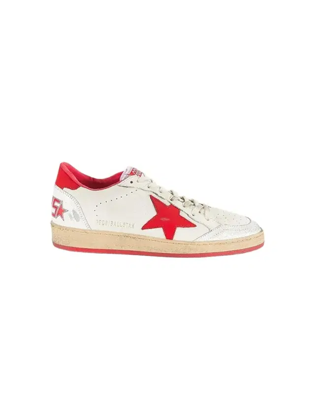 Men's Ball Star Leather Low-Top Sneakers - White