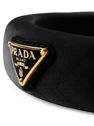 Prada Women's Velvet Headband - Black | Thumbnail 3