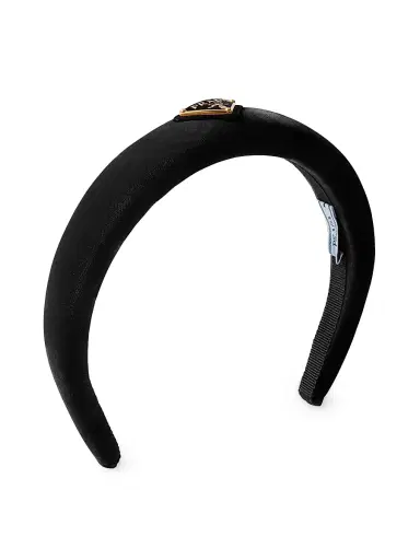 Prada Women's Velvet Headband - Black | Thumbnail 1