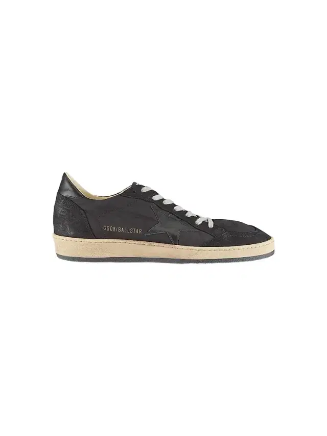 Golden Goose Men's Ballstar Leather Low-Top Sneakers - Black