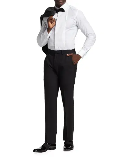 Giorgio Armani Men's Tuxedo Shirt - Fancy White - Size 17 | Thumbnail 2 Giorgio Armani Men's Tuxedo Shirt - Fancy White - Size 17 | Thumbnail 2