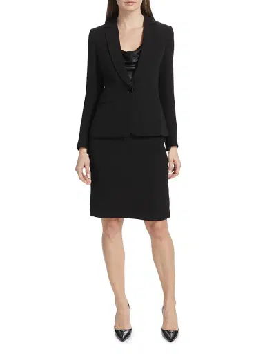 Giorgio Armani Women's Silk Button-Front Blazer | Thumbnail 2 Giorgio Armani Women's Silk Button-Front Blazer | Thumbnail 2