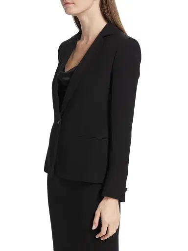 Giorgio Armani Women's Silk Button-Front Blazer | Thumbnail 4 Giorgio Armani Women's Silk Button-Front Blazer | Thumbnail 4