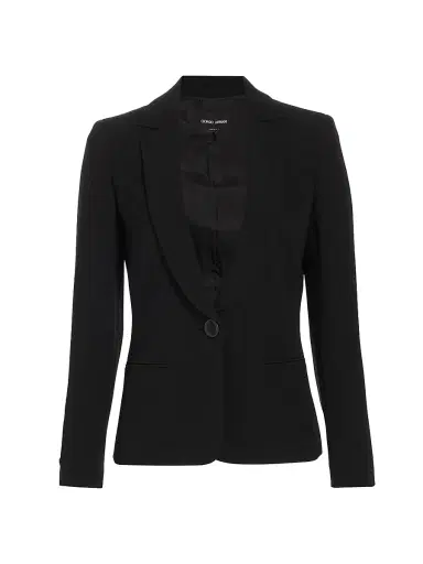 Giorgio Armani Women's Silk Button-Front Blazer | Thumbnail 1 Giorgio Armani Women's Silk Button-Front Blazer | Thumbnail 1