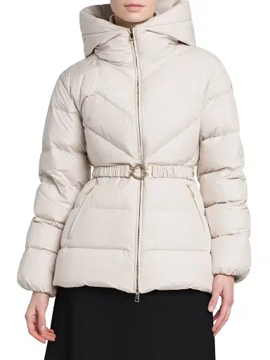 Moncler Women's Brosse Belted Puffer Jacket - White - Size XXL | Thumbnail 2 Moncler Women's Brosse Belted Puffer Jacket - White - Size XXL | Thumbnail 2