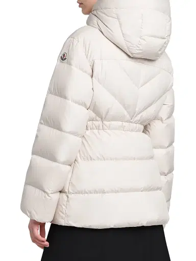 Moncler Women's Brosse Belted Puffer Jacket - White - Size XXL | Thumbnail 4 Moncler Women's Brosse Belted Puffer Jacket - White - Size XXL | Thumbnail 4