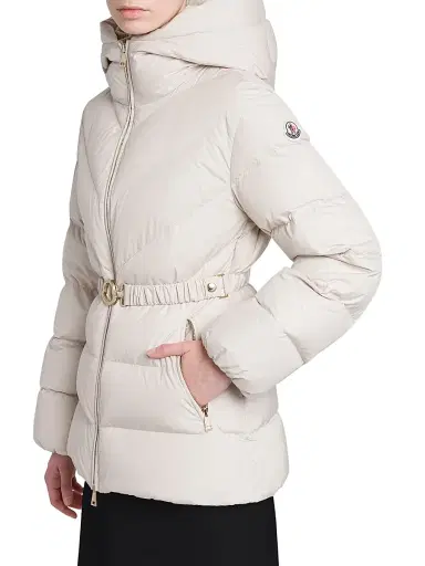 Moncler Women's Brosse Belted Puffer Jacket - White - Size XXL | Thumbnail 5 Moncler Women's Brosse Belted Puffer Jacket - White - Size XXL | Thumbnail 5