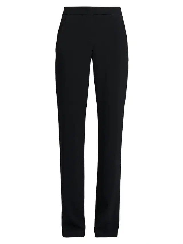 Giorgio Armani Women's Silk Slim-Leg Pants - Black