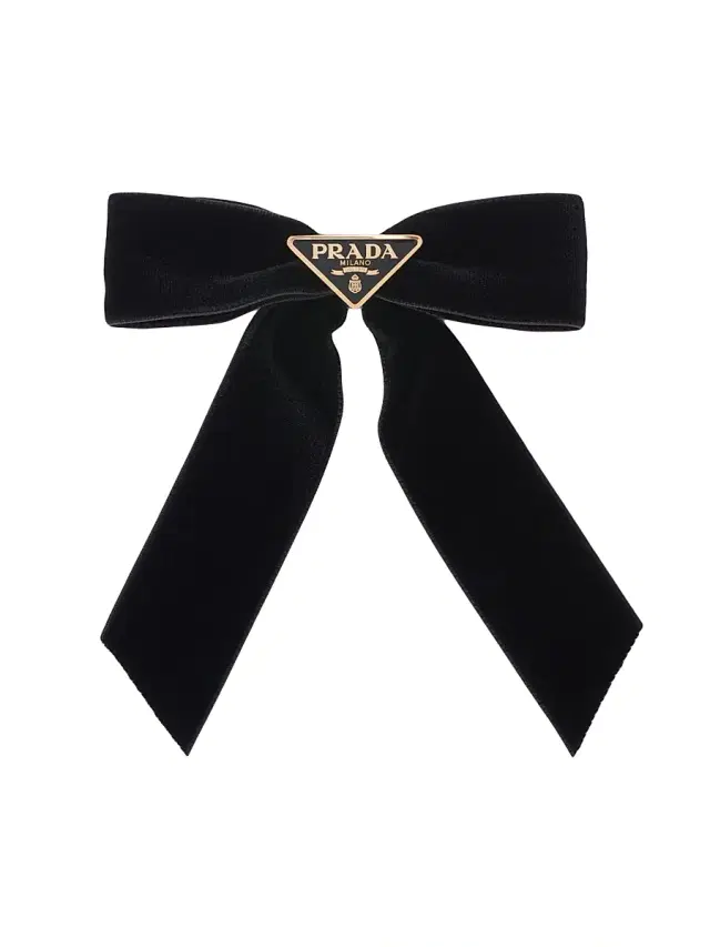 Prada Women's Velvet Hair Clip - Black