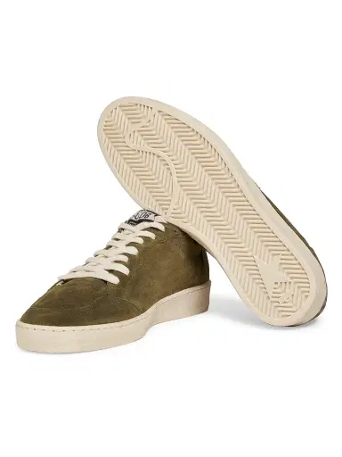 Golden Goose Men's Ball Star Suede & Leather Sneakers - Olive Night Silver | Thumbnail 6 Golden Goose Men's Ball Star Suede & Leather Sneakers - Olive Night Silver | Thumbnail 6