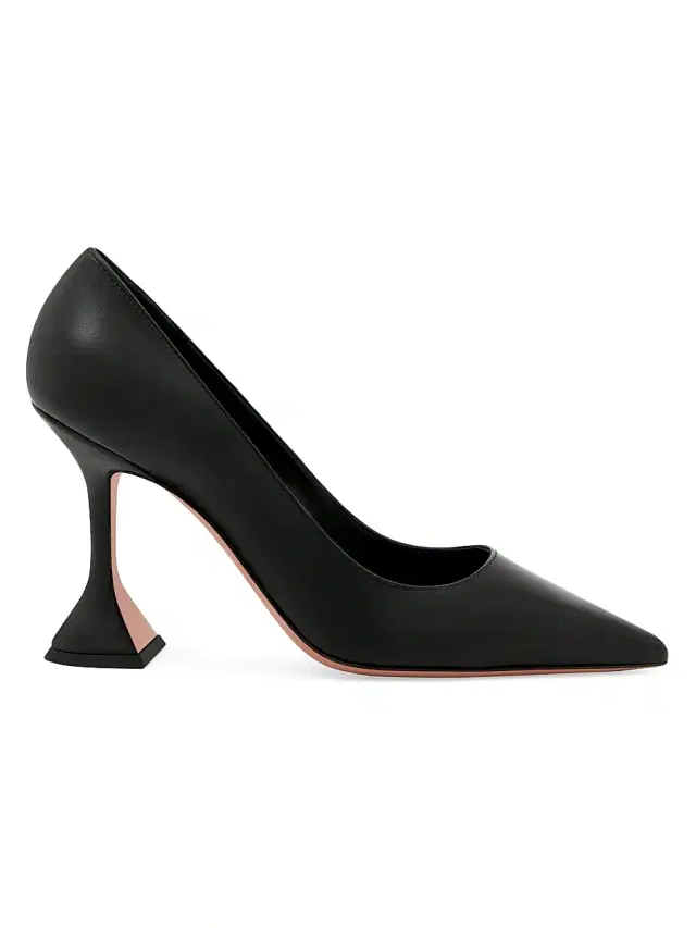 Amina Muaddi Women's Ami 95MM Leather Pumps - Black
