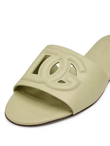 Dolce & Gabbana Women's DG Interlocked Leather Sandals - Salvia - Size 11.5 | Thumbnail 5 Dolce & Gabbana Women's DG Interlocked Leather Sandals - Salvia - Size 11.5 | Thumbnail 5