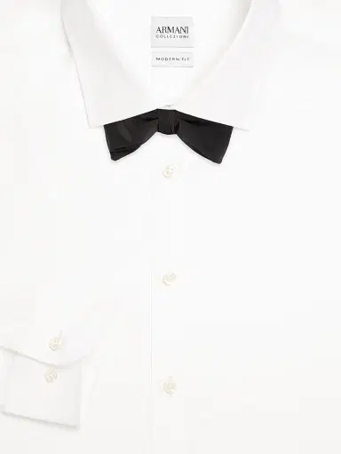 Giorgio Armani Men's Silk Bow Tie - Black | Thumbnail 2 Giorgio Armani Men's Silk Bow Tie - Black | Thumbnail 2