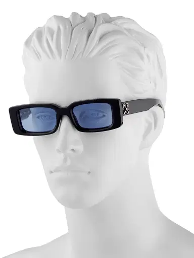 Off-White Men's Arthur 50MM Rectangular Sunglasses - Black Light Blue | Thumbnail 4 Off-White Men's Arthur 50MM Rectangular Sunglasses - Black Light Blue | Thumbnail 4