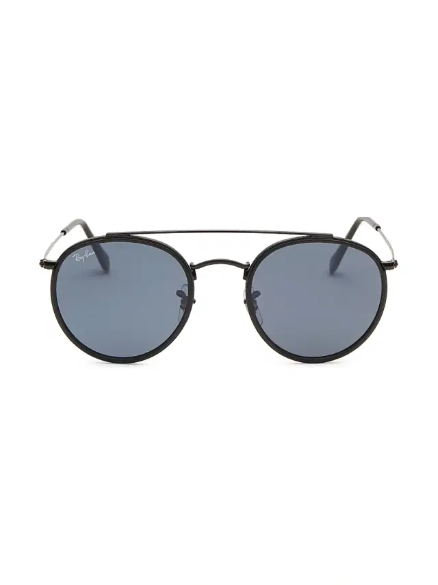 Men's RB3647 51MM Round Aviator Sunglasses - Black