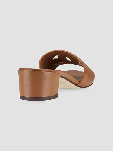 Dolce & Gabbana Women's Interlocking DG 40 Leather Mules - Brown - Size 10 | Thumbnail 3 Dolce & Gabbana Women's Interlocking DG 40 Leather Mules - Brown - Size 10 | Thumbnail 3