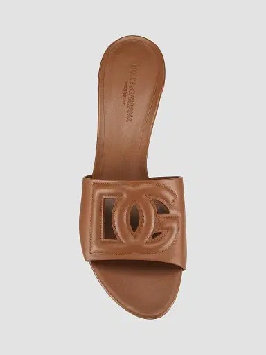 Dolce & Gabbana Women's Interlocking DG 40 Leather Mules - Brown - Size 10 | Thumbnail 5 Dolce & Gabbana Women's Interlocking DG 40 Leather Mules - Brown - Size 10 | Thumbnail 5