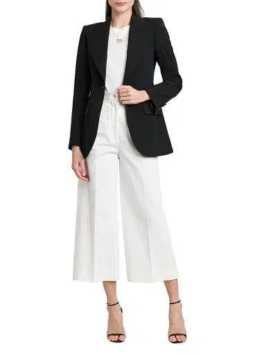 Dolce & Gabbana Women's Single-Breasted Wool-Blend Jacket - Nero - Size 18 | Thumbnail 2 Dolce & Gabbana Women's Single-Breasted Wool-Blend Jacket - Nero - Size 18 | Thumbnail 2