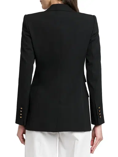 Dolce & Gabbana Women's Single-Breasted Wool-Blend Jacket - Nero - Size 18 | Thumbnail 5 Dolce & Gabbana Women's Single-Breasted Wool-Blend Jacket - Nero - Size 18 | Thumbnail 5