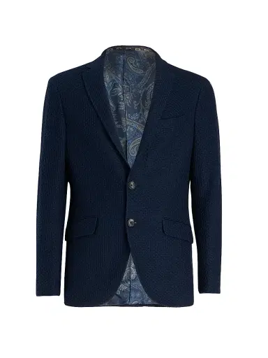 Etro Men's Core Jersey Jacket - Navy | Thumbnail 1