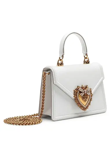 Dolce & Gabbana Women's Devotion Leather Top Handle Bag - White | Thumbnail 2 Dolce & Gabbana Women's Devotion Leather Top Handle Bag - White | Thumbnail 2