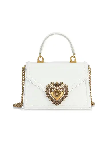 Dolce & Gabbana Women's Devotion Leather Top Handle Bag - White | Thumbnail 1 Dolce & Gabbana Women's Devotion Leather Top Handle Bag - White | Thumbnail 1