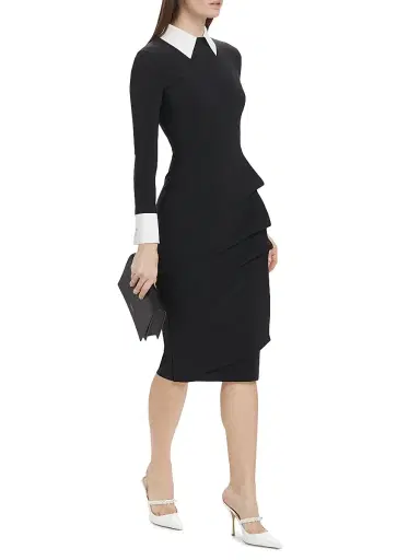 Chiara Boni La Petite Robe Women's Ferflo Bic Collared Cocktail Dress | Thumbnail 2