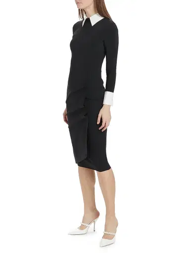 Chiara Boni La Petite Robe Women's Ferflo Bic Collared Cocktail Dress | Thumbnail 4