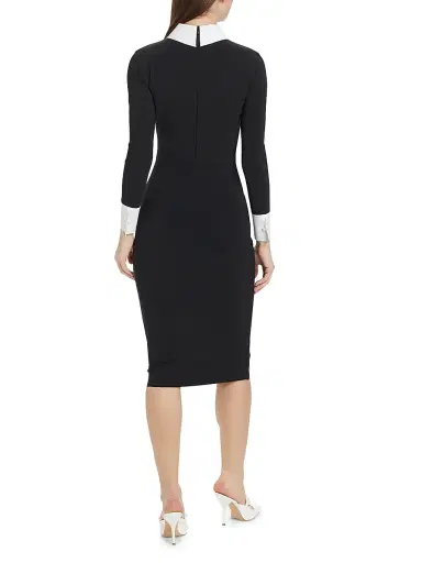 Chiara Boni La Petite Robe Women's Ferflo Bic Collared Cocktail Dress | Thumbnail 5
