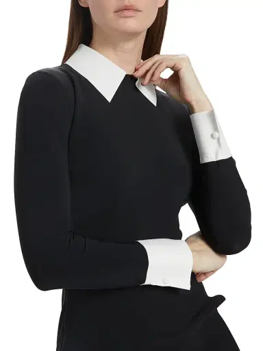 Chiara Boni La Petite Robe Women's Ferflo Bic Collared Cocktail Dress | Thumbnail 6