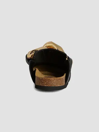 JW Anderson Women's Chain Leather Loafer Mules - Black | Thumbnail 3 JW Anderson Women's Chain Leather Loafer Mules - Black | Thumbnail 3