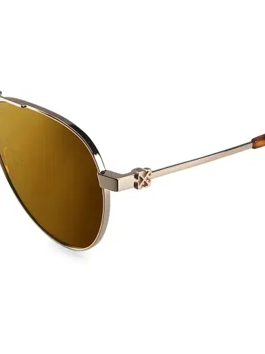 Off-White Men's Ruston 57MM Aviator Sunglasses - Gold Mirror | Thumbnail 3 Off-White Men's Ruston 57MM Aviator Sunglasses - Gold Mirror | Thumbnail 3