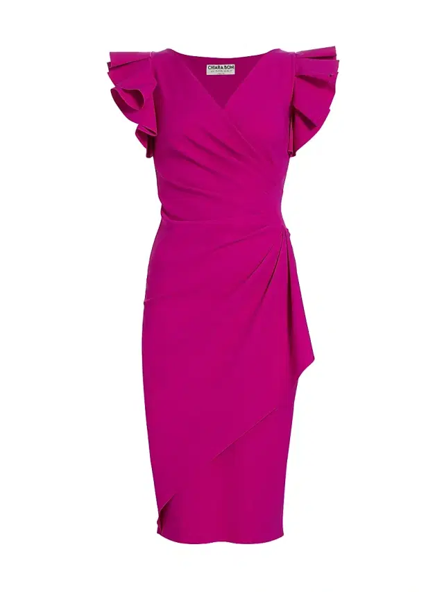Chiara Boni La Petite Robe Women's Beaurisse Ruffled Sheath Dress - Ciclamino