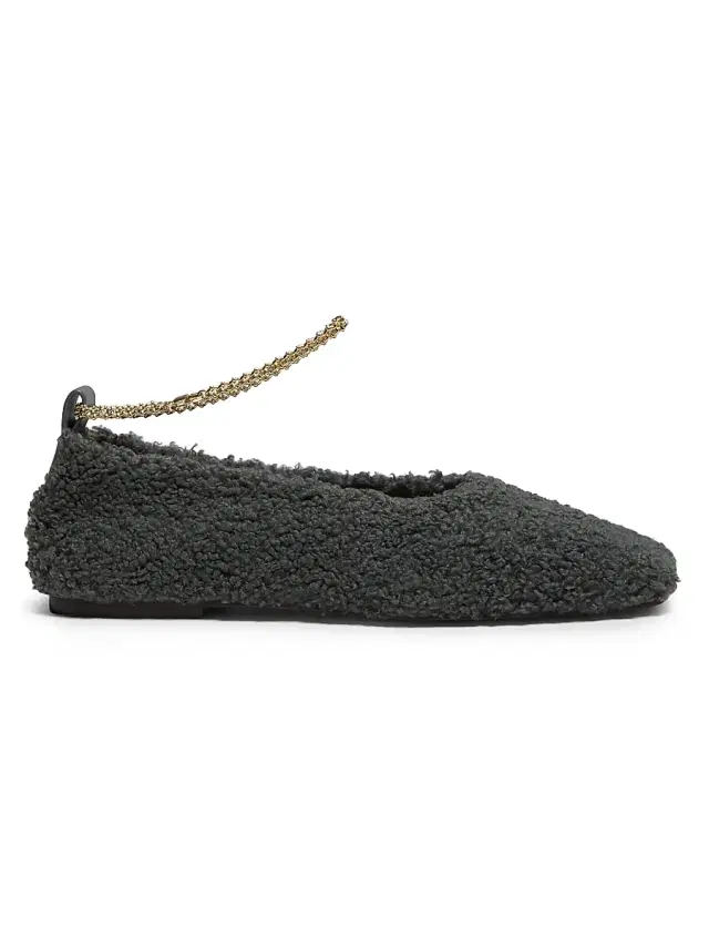 Maria Luca Women's Augusta Teddy Ballet Flats - Medium Grey